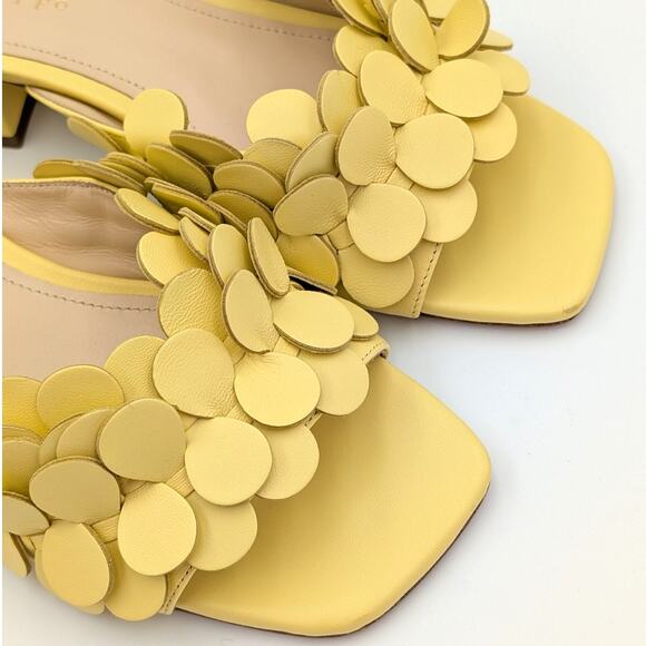 Dee Ocleppo Japan Embellished Leather Sandal Women's Yellow Size US6.5 EU37 - Picture 13 of 13